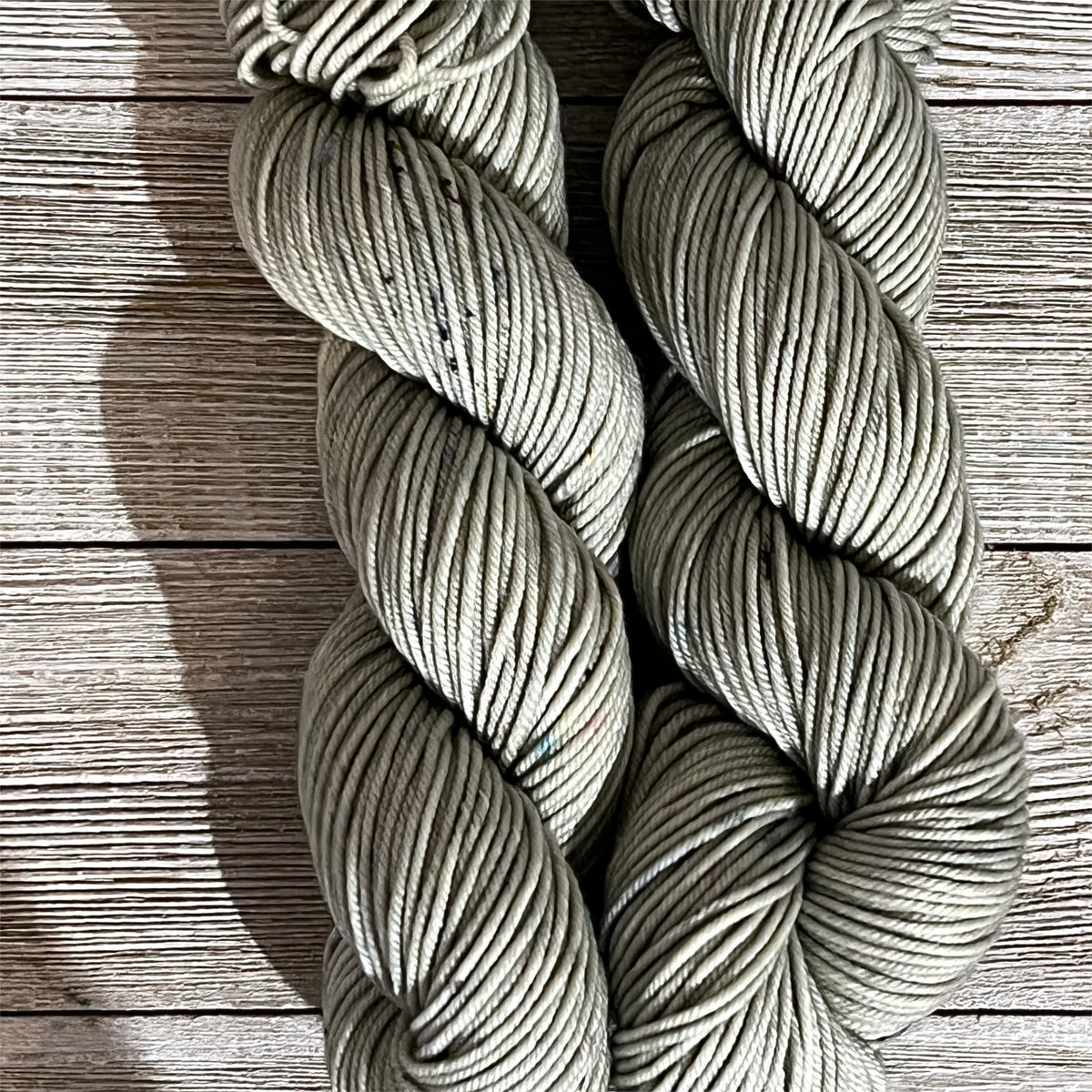 Hand Dyed Yarn Dammit Granite Grey Black Silver White Ecru